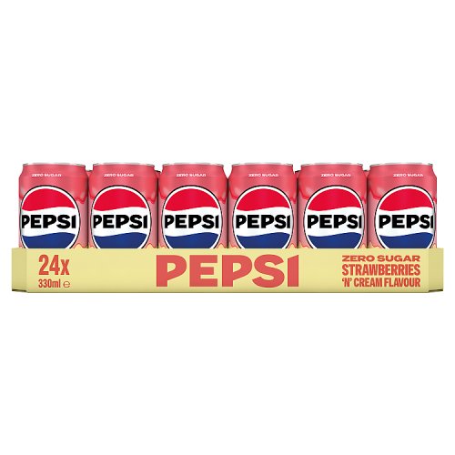 Pepsi Strawberries & Cream 330ml pack shot