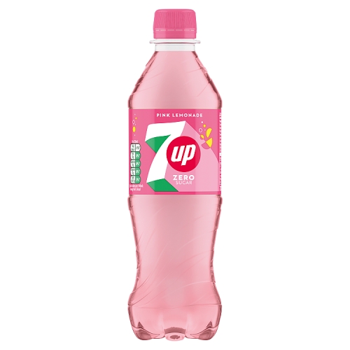 7Up Zero Pink Lemonade PET 500ml pack shot