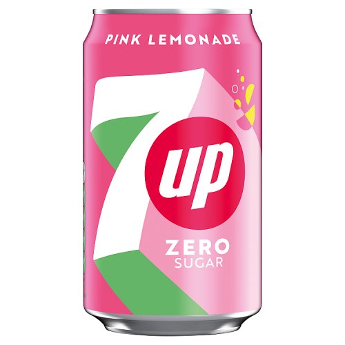 7Up Zero Pink Lemonade Can 330ml pack shot