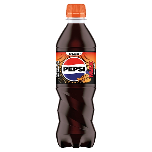 Pepsi Max Tropical PET 500ml PMP pack shot