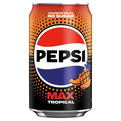 Pepsi Max Tropical 330ml pack shot