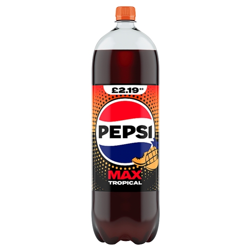 Pepsi Max Tropical PET 2Ltr PMP pack shot