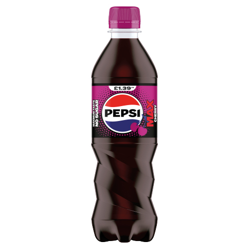 Pepsi Max Cherry 500ml PMP pack shot