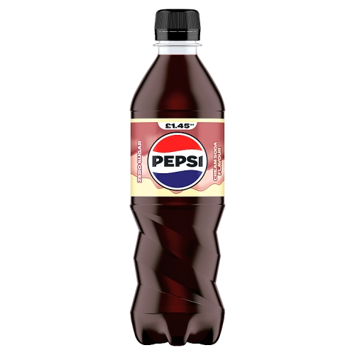 Pepsi Max Cream Soda 500ml PMP pack shot