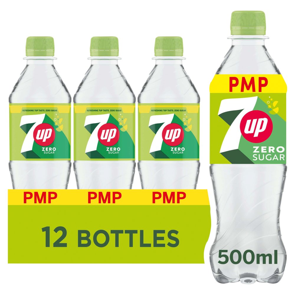 7Up Zero 500ml PMP pack shot