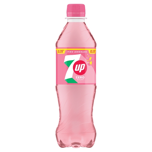 7Up Zero Pink Lemonade 500ml PMP pack shot