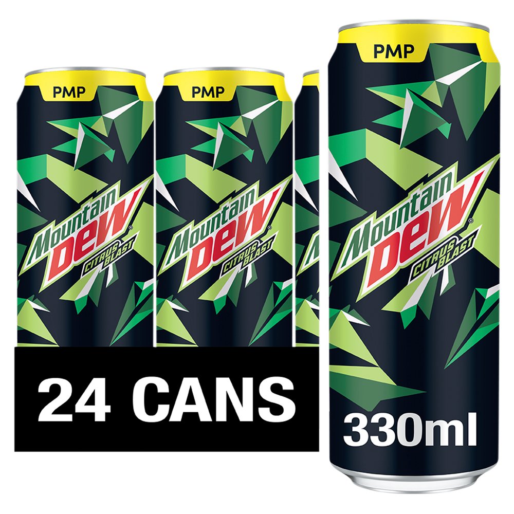 Mountian Dew Citrus 330ml PMP pack shot
