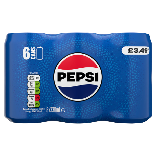 Pepsi Regular 6pk (6 x 330ml) PMP pack shot