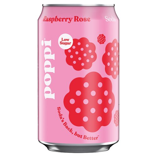 Poppi Raspberry Rose 330ml pack shot