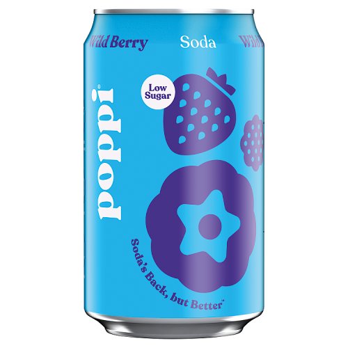 Poppi Wild Berry 330ml pack shot