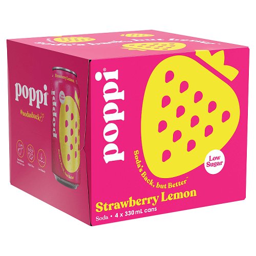 Poppi Stw&Lem 4pk (4 x 330ml) pack shot