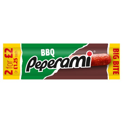 Peperami BBQ PM £1.25 or 2 for 2.00 28g pack shot