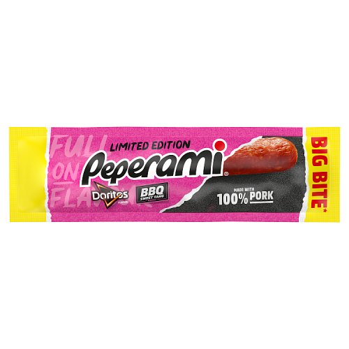 Peperami Doritos Sweet BBQ PM £1.25 28g pack shot