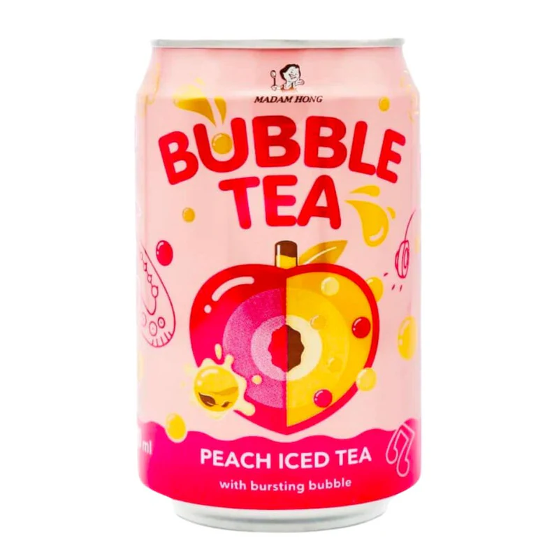 Popping Boba Peach Bubble Tea 320ml pack shot