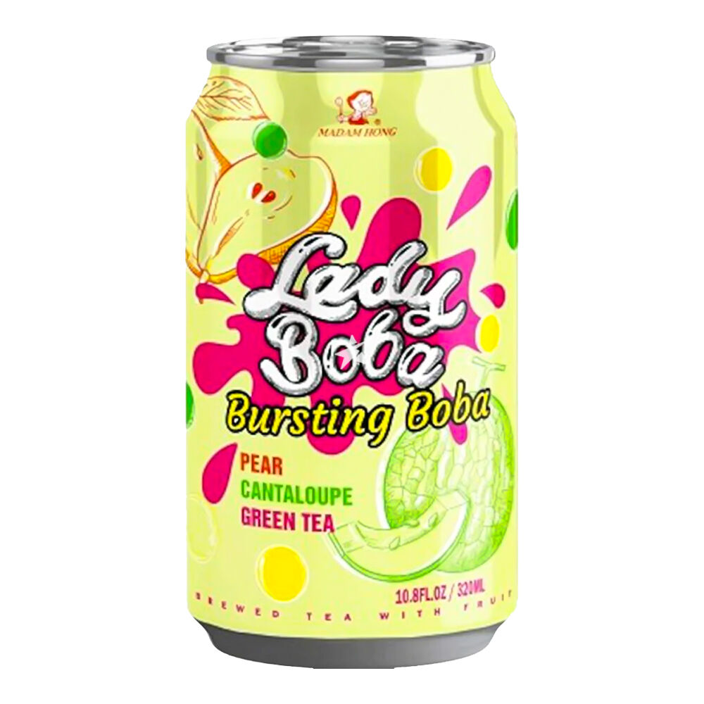 Popping Boba Cantaloupe Pear Bubble Tea 320ml pack shot