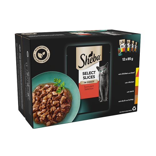 Sheba Select Slices Succulent Selection in Gravy 12pk (12 x 85g) pack shot