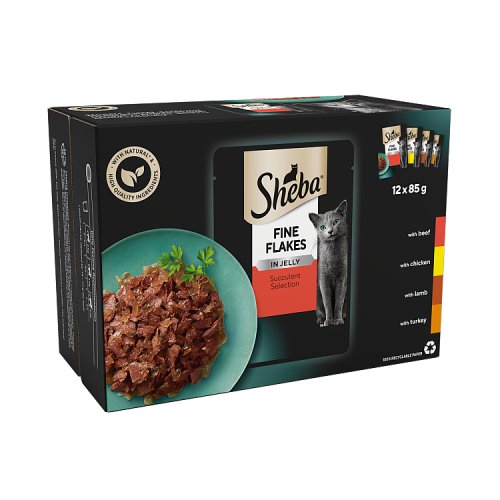 Sheba Fine Flakes Cat Succulent Collection In Jelly (12 x 85g) pack shot