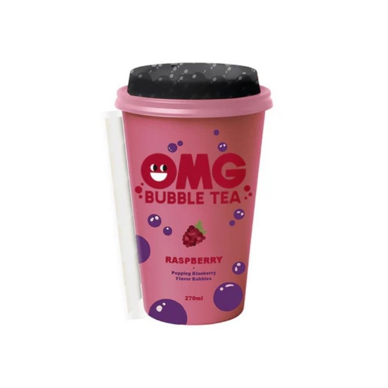 OMG Bubble Tea Raspberry 270ml pack shot