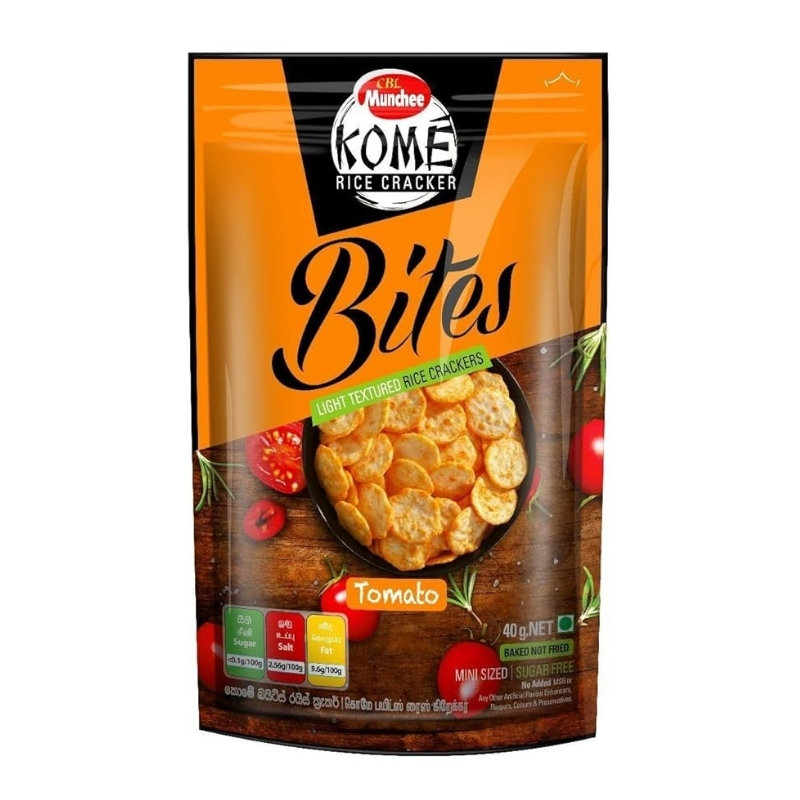 Munchee Kome Rice Cracker Tomato 40g pack shot