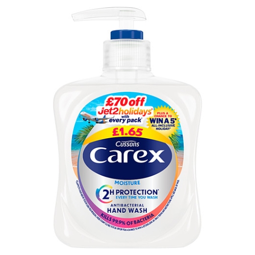 Carex Handwash Moisture 250ml PMP pack shot