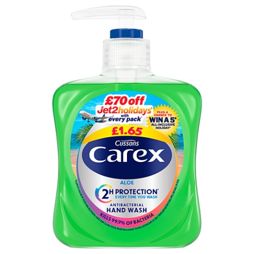 Carex Handwash Aloe 250ml PMP pack shot