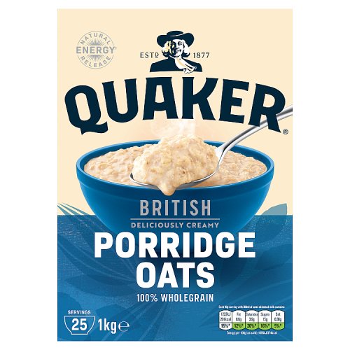 Quaker Rolled Porridge Oats 1kg pack shot