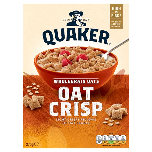 Quaker Oat Crisp Original Cereal 375g pack shot