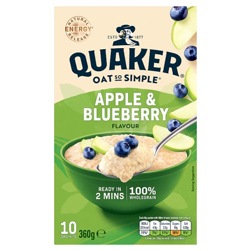 Quaker Oat So Simple Apple & Blueberry 10pk (10 x 36g) pack shot