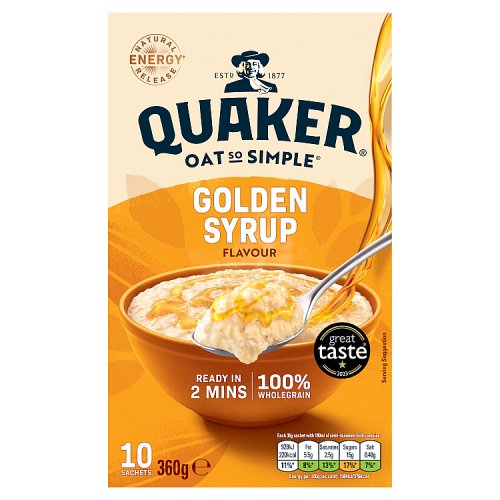 Quaker Oat So Simple Golden Syrup 10pk (10 x 36g) pack shot