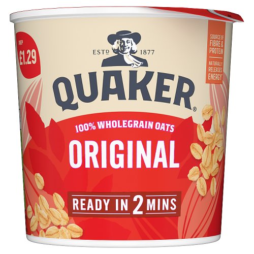 Quaker Oat So Simple Porridge Pot Original PM £1.25 45g pack shot