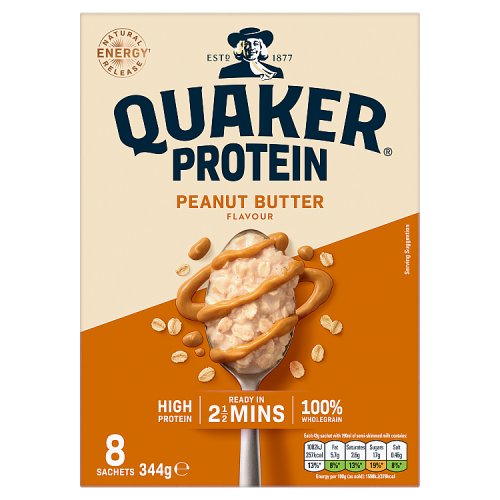 Quaker Oat So Simple Protein Peanut Butter 8pk (8 x 43g) pack shot
