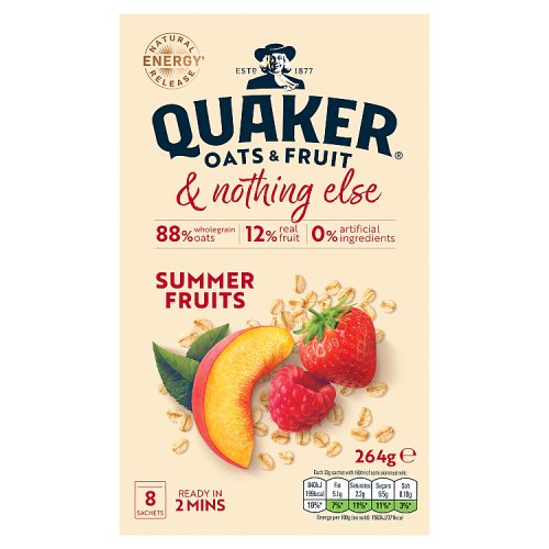 Quaker Oat So Simple Summer Fruits Sachets 8pk (8 x 33g) pack shot