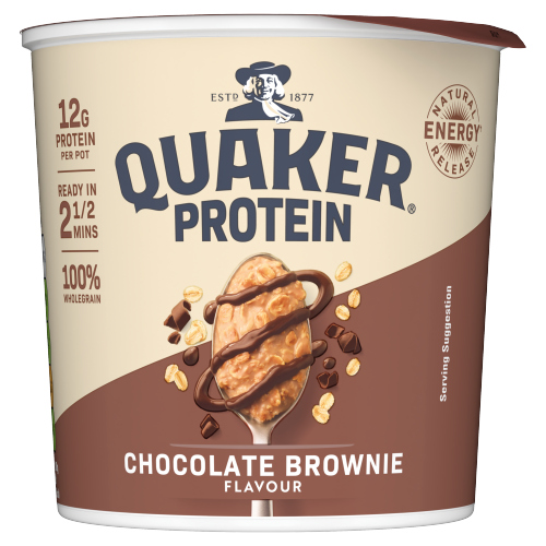 Quaker Oat So Simple Protein Pot Chocolate Brownie 61g pack shot