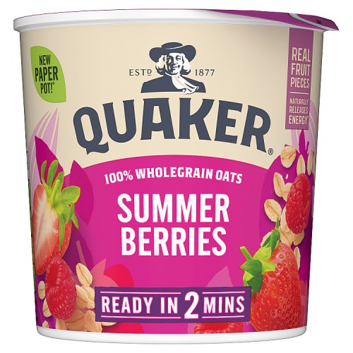 Quaker Oat So Simple Summer Berries Porridge Pot 58g pack shot