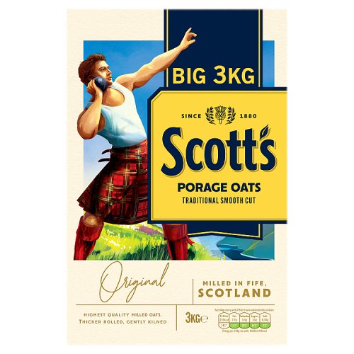 Scotts Porage Original Porridge Oats 3kg pack shot