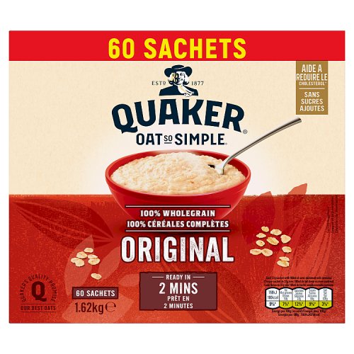Quaker Oat So Simple Original Sachets (60 x 27g) pack shot