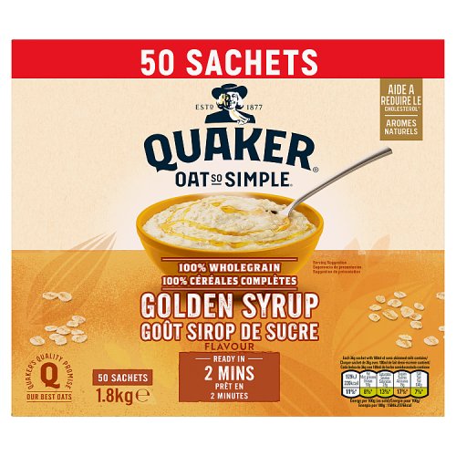Quaker Oat So Simple Golden Syrup (50 x 36g) pack shot