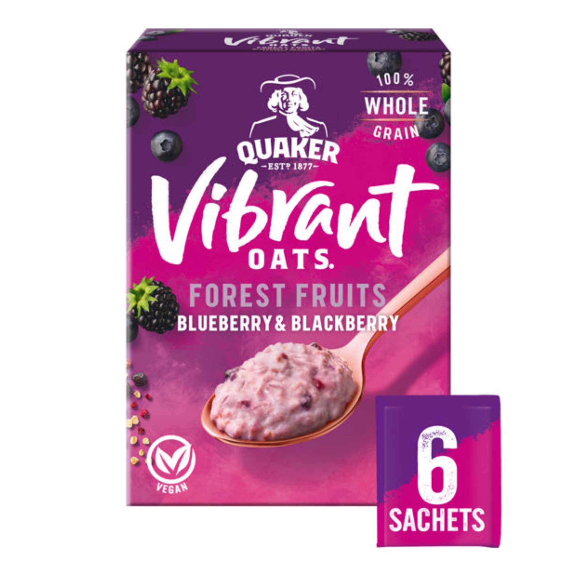 Quaker Vibrant Forrest Fruits Box 39.3g pack shot