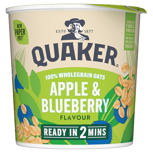Quaker Oat So Simple Apple & Blueberry Porridge Pot 57g pack shot