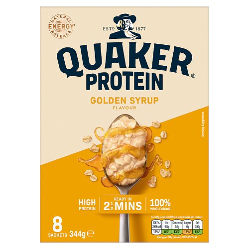 Quaker Oat So Simple Golden Syrup Porridge Sachets 8pk (8 x 43g) pack shot