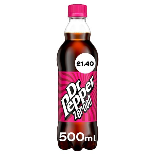 Dr Pepper Zero PM £1.40 500ml pack shot