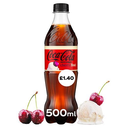 Coke Zero Cherry Float PM £1.40 500ml pack shot
