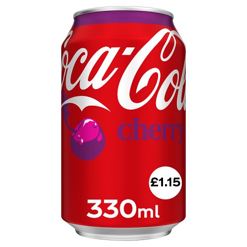 Coke Cherry 330ml PMP pack shot