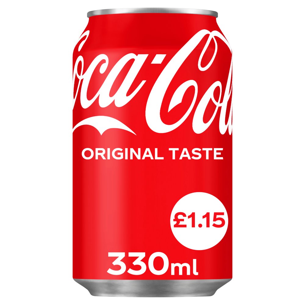 Coke Regular 330ml PMP pack shot