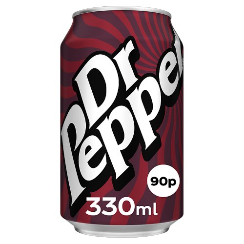 Dr Pepper PM 90p 330ml pack shot