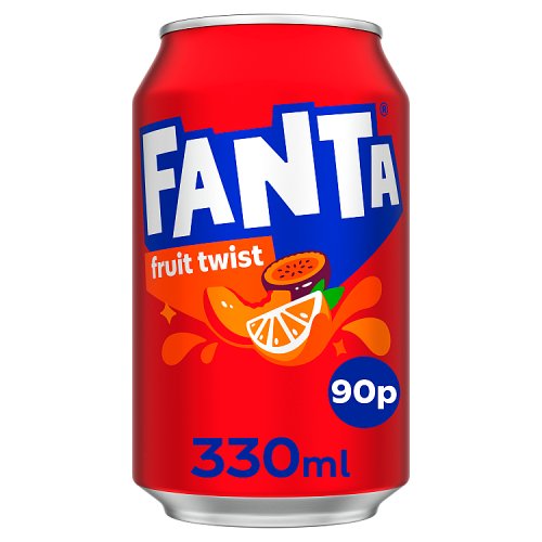 Fanta Fruit Twist Can PM 90p 330ml pack shot