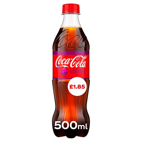 Coke Cherry 500ml PMP pack shot