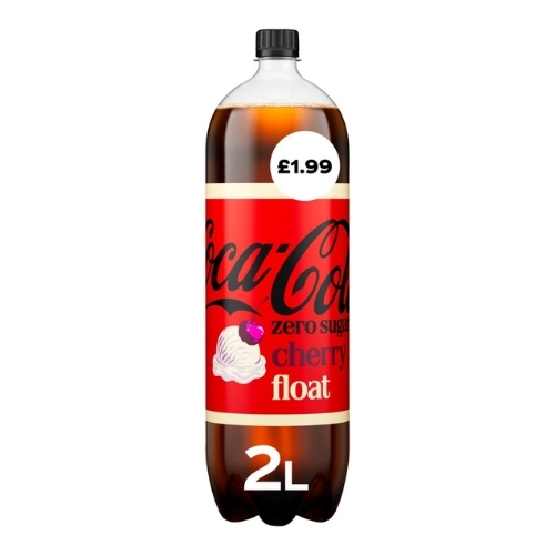 Coke Zero Cherry Float 2Ltr PMP pack shot