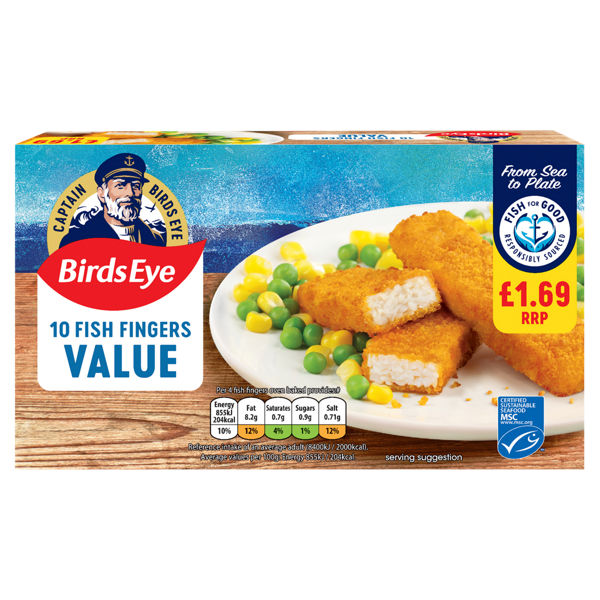 Birds Eye Fish Fingers 250g PM £1.69 pack shot