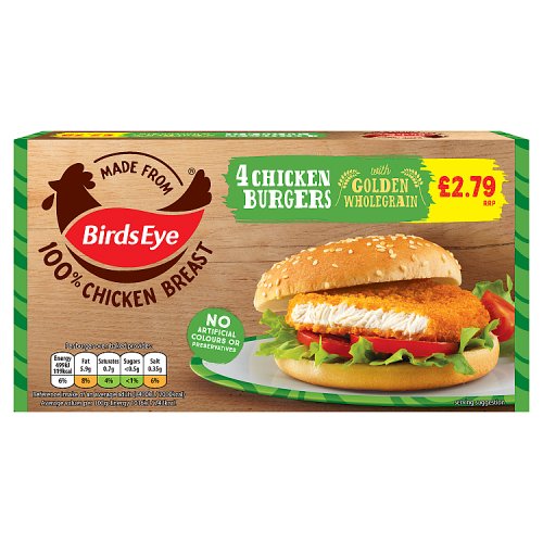 Birds Eye Chicken Burgers 200g PM £2.79 pack shot